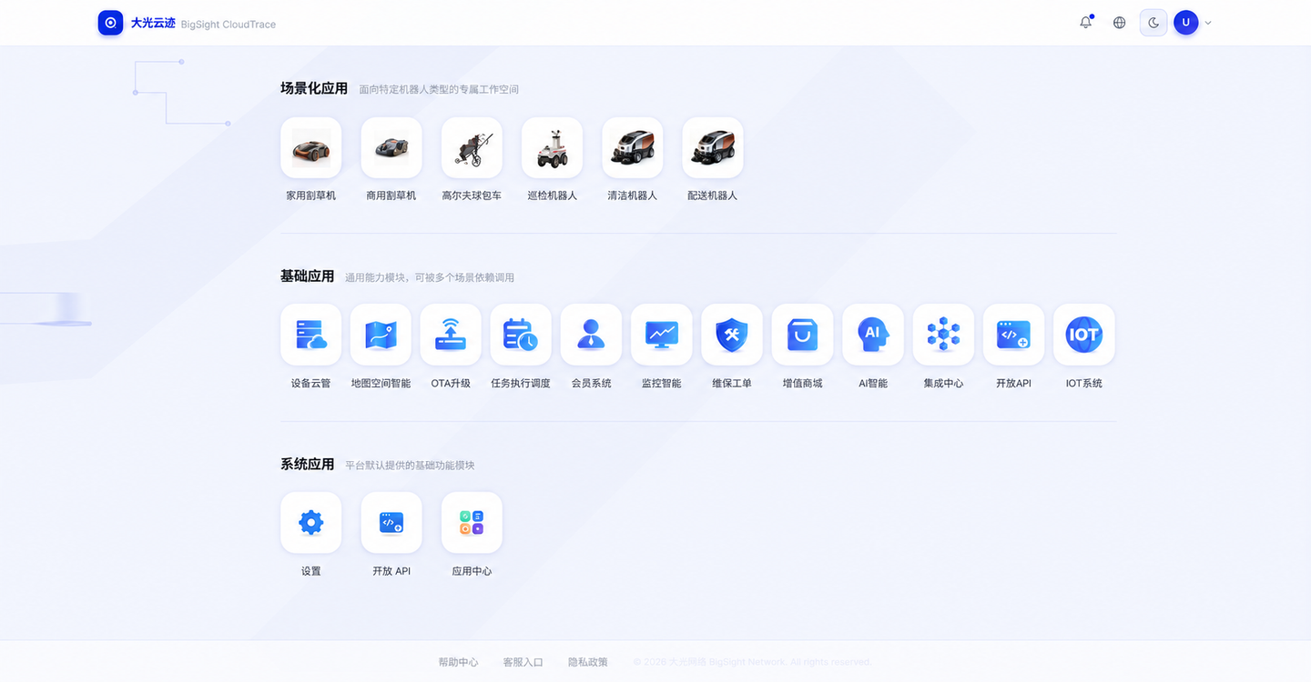 大光云迹场景应用与基础应用展示